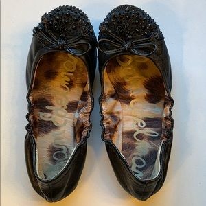 Sam Edelman ballet flats leather sequin black